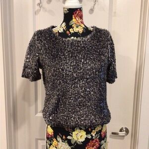 Search for Sanity faux fur sequin crop top